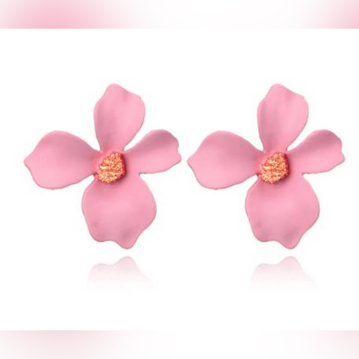 Trendy Flower Stud Earrings Female Statement Earrings for Girls – Accessories Online in Pakistan | Hanaya