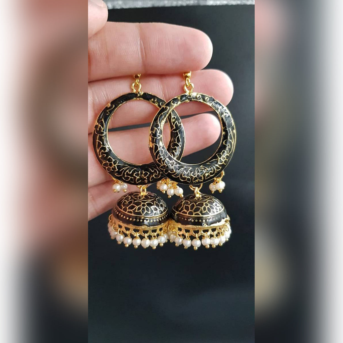 Trendy Traditional Jhumka Classy Elegant Royal Earring – Accessories Online in Pakistan | Hanaya