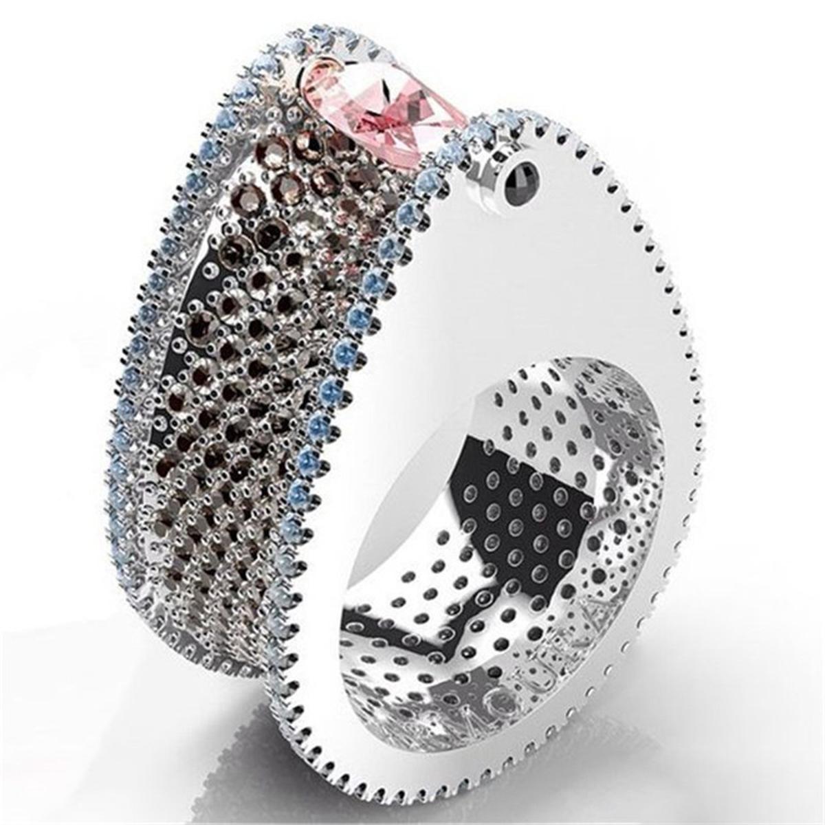 Trendy Big Heavy Crystal Stone Ring For Women – Image 2 of 3