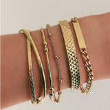 Trendy Classy 5 Pieces Set Antique Adjustable Bracelets – Image 2 of 3