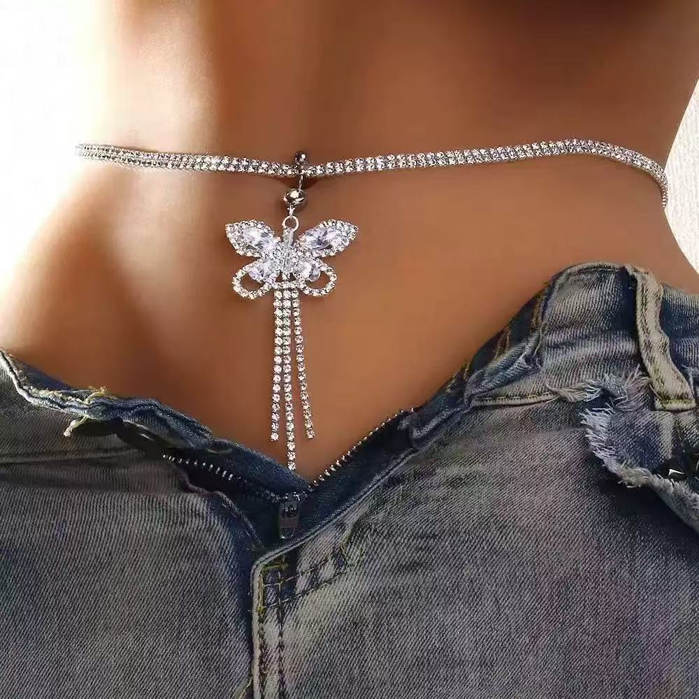 Rhinestone Heart Waist Chain women belts women belts for frock women belts for pants women belts for frock fancy FASHION dress up fashion design FASHION Women Crystal Jewelry Double Row Crystal Belly Chain Body Accessories