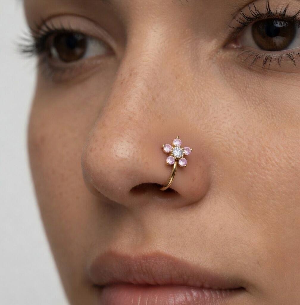 Piercing 1 PIECE Ring nose Bali Piercing Nathli Long Helix Nose Ring Body Jewelry