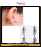 Screw Shape Earrings – Trendy Front Back Design for Women & Girls – Earrings Online in Pakistan | Hanaya