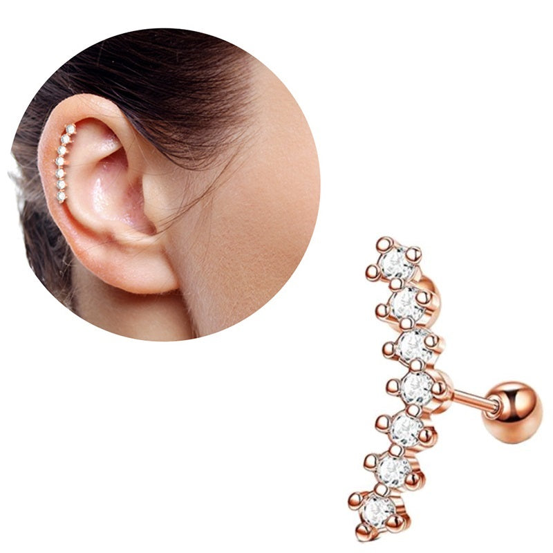 1 ROOK SNUG Piece Cartilage Helix HELIX Stud Crystal LOBE Tragus ORBITAL Ear DAITH Piercing Plug TRAGUS Earring – Lifestyl...