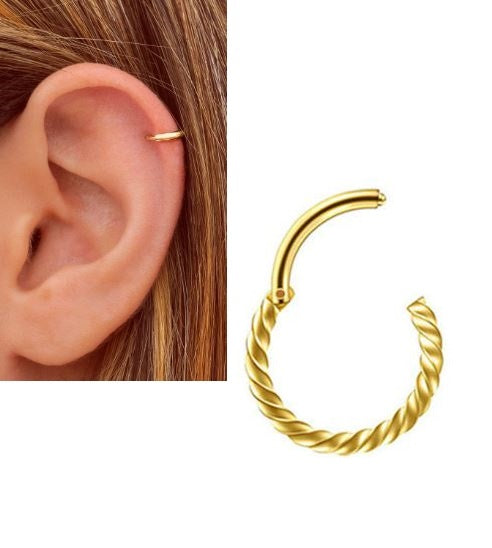 1 Piece 8mm Spiral Cartilage LOBE Helix Stud ORBITAL Tragus HELIX Ear ROOK Piercing SNUG Earring For DAITH TRAGUS Girls – ...