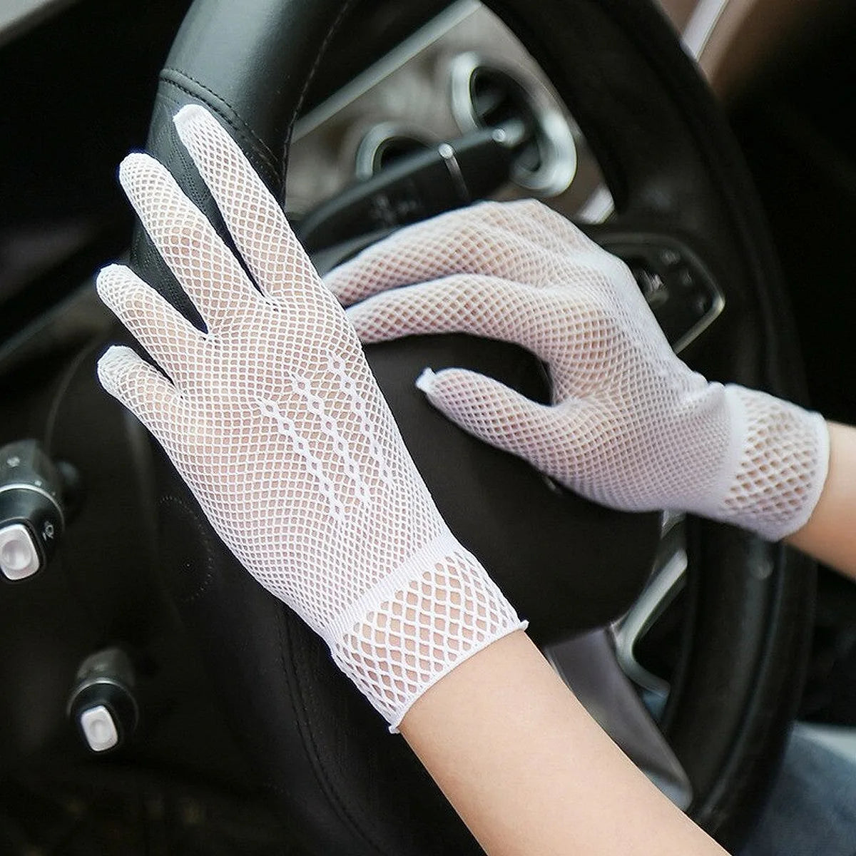 Elegant Lace Long Sleeve Fingerless Gloves for Women Hijab Friendly Party Wear Mittens