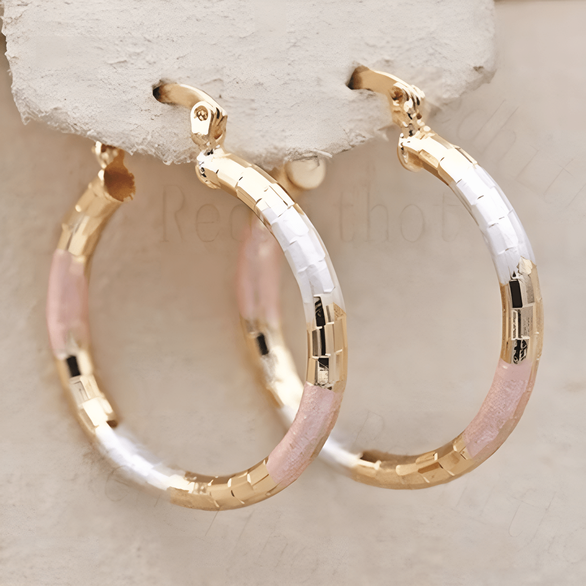 Elegant Royal 3 Shades Hoop Classy Earring - Hanaya Store