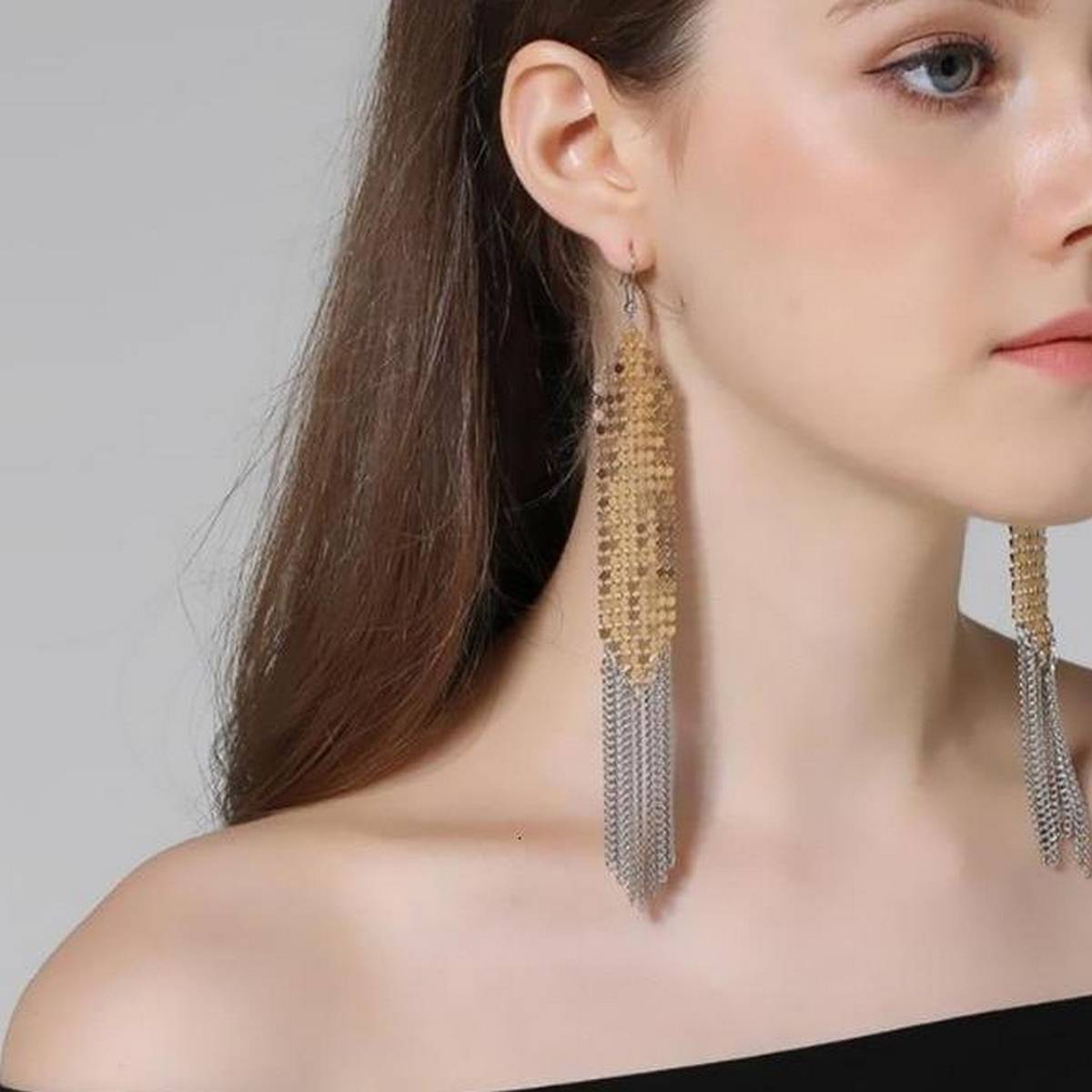 Elegant Royal Sequins Tassel Trendy Classy Elegant Earring – Earrings Online in Pakistan | Hanaya