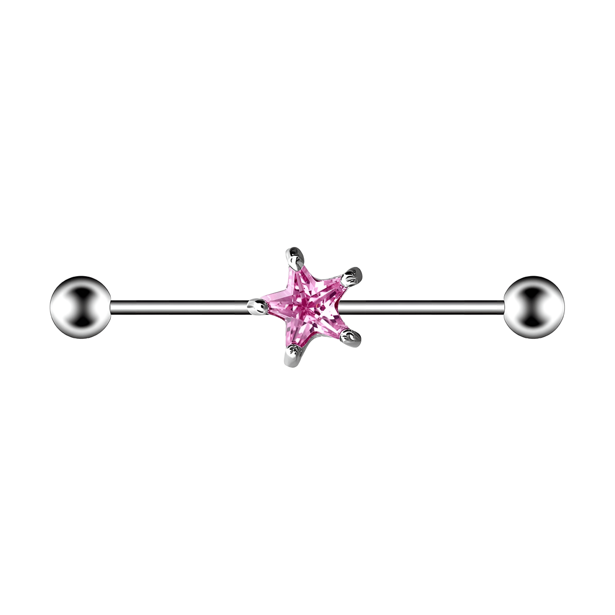 Exclusive Steel 38mm Ear Plug 14G Piercing Industrial Cartilage Ear Jewelry - Hanaya Store