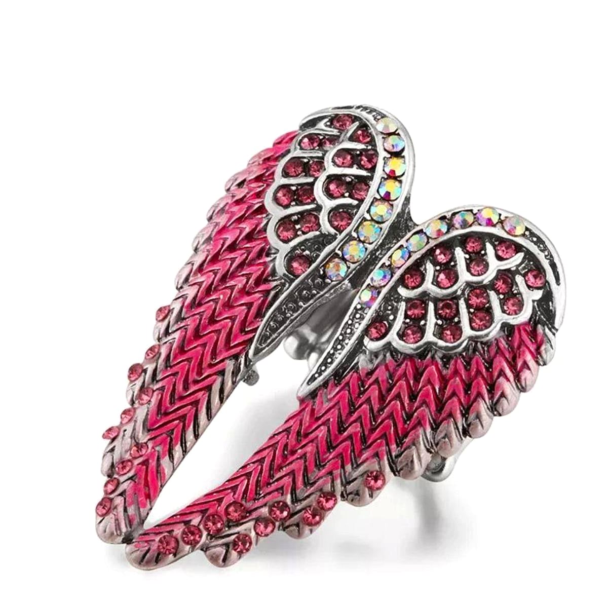 Adjustable Trendy Angel Wing Crystal Ring – Accessories Online in Pakistan | Hanaya