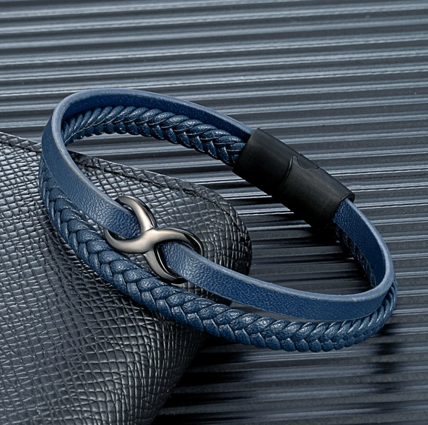 Premium Cuff Bracelet Leather Style Bracelet Stylish Multilayer Braided Leather Bracelets Wristband for Men, Couples Jewel...