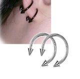 2 Piece Cartilage Helix Stud Tragus Ear 10mm Piercing Plug Crystal HorseShoe Earring – Lifestyle – Buy Accessories Pakista...