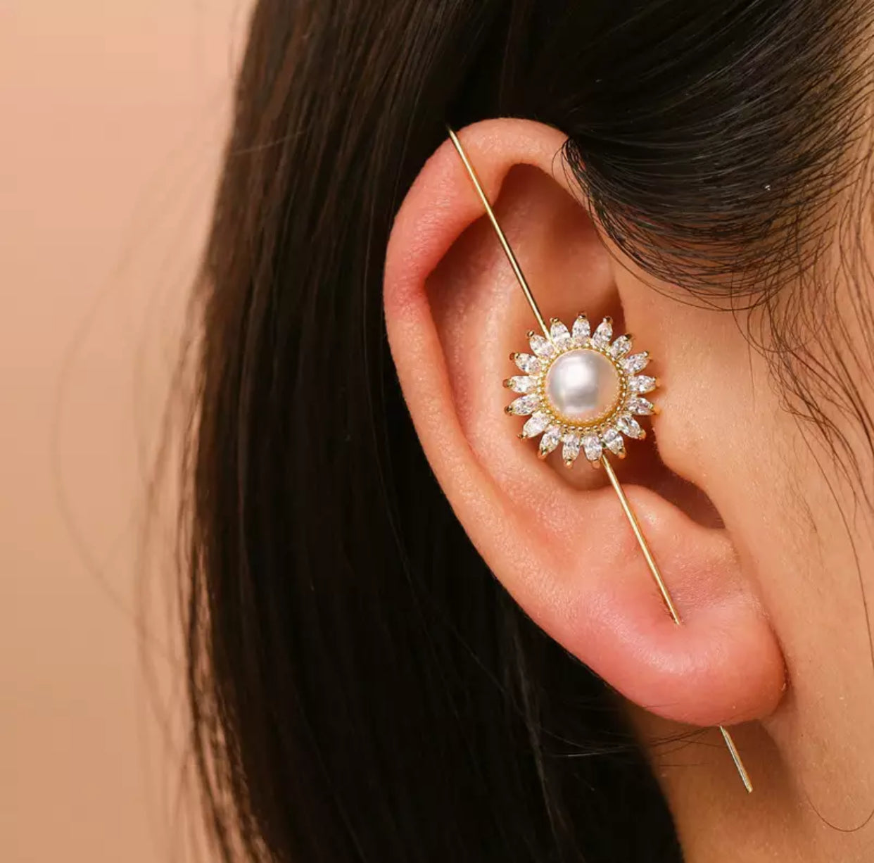 Hot Selling PAIR of Premium Quality Ear Wrap CUFF Hook Classy Royal Party Trendy Earring – Close Up – Accessories | Hanaya...