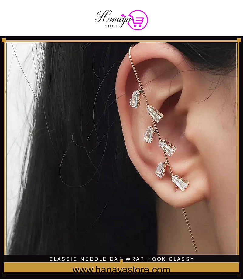 Classic Needle Ear Wrap Hook Classy Royal Party Fashion Earrings – Earrings Online in Pakistan | Hanaya