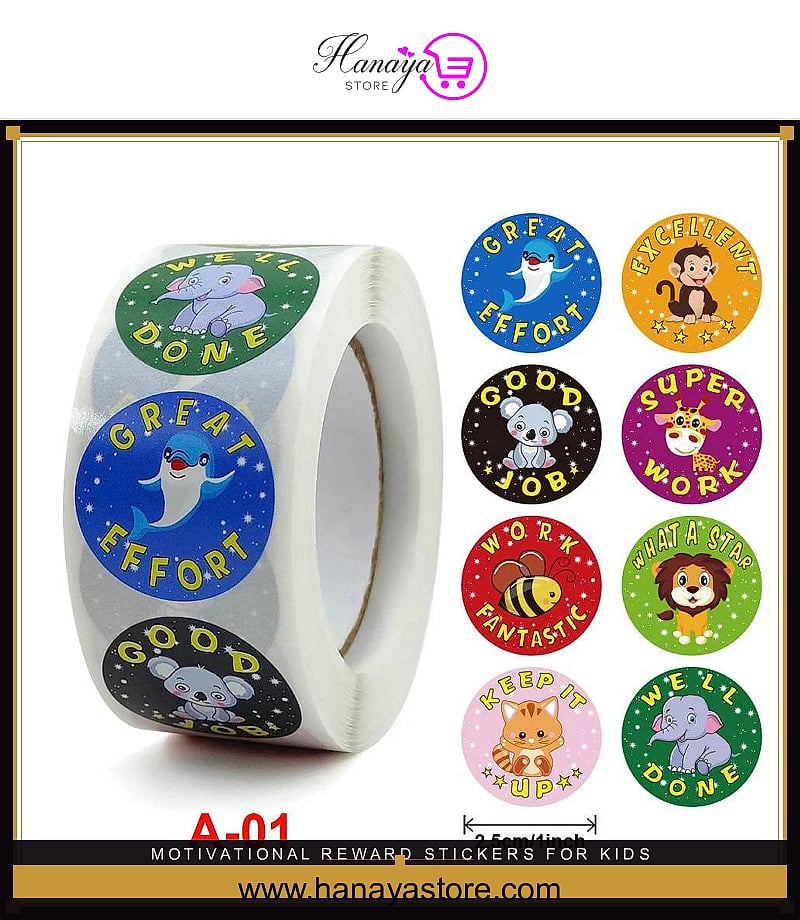 Motivational Reward Stickers for Kids – 100pcs 25mm Words Stickers for School & Teachers – Stickers Online in Pakistan | H...