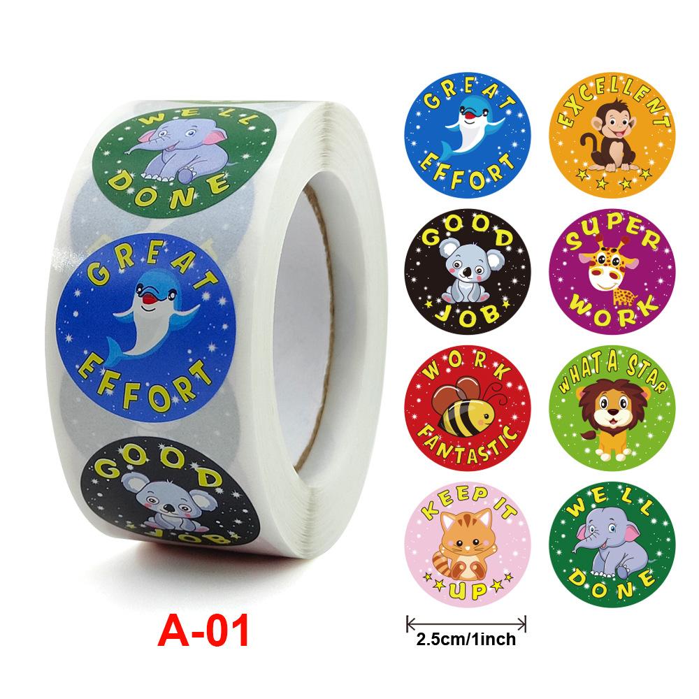 500 Pieces 25mm KIDS REWARD STICKERS Word Motivational Stickers School Teacher Kid Student Stationery Stickers Kids – Stic...