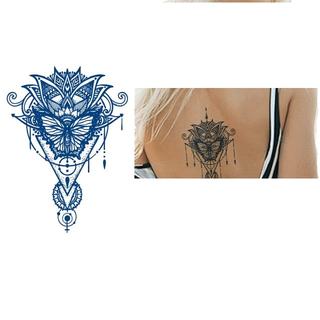 Waterproof Temporary Tattoo Sticker flower rose fake hand tattoo leg tattoo neck tattoo wrist tattoo thigh tattoo back tattoo arm tattoo foot tattoo Mehndi Henna
