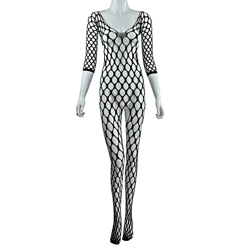 Trendy Women Mesh Fishnet Jumpsuit Lace Design Breathable Wear – Buy robe & bodysuit online in Pakistan