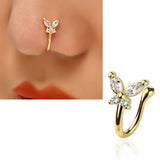 Non Piercing Adjustable Thin Clip On Nose Pin Elegant Nostril Body Jewelry