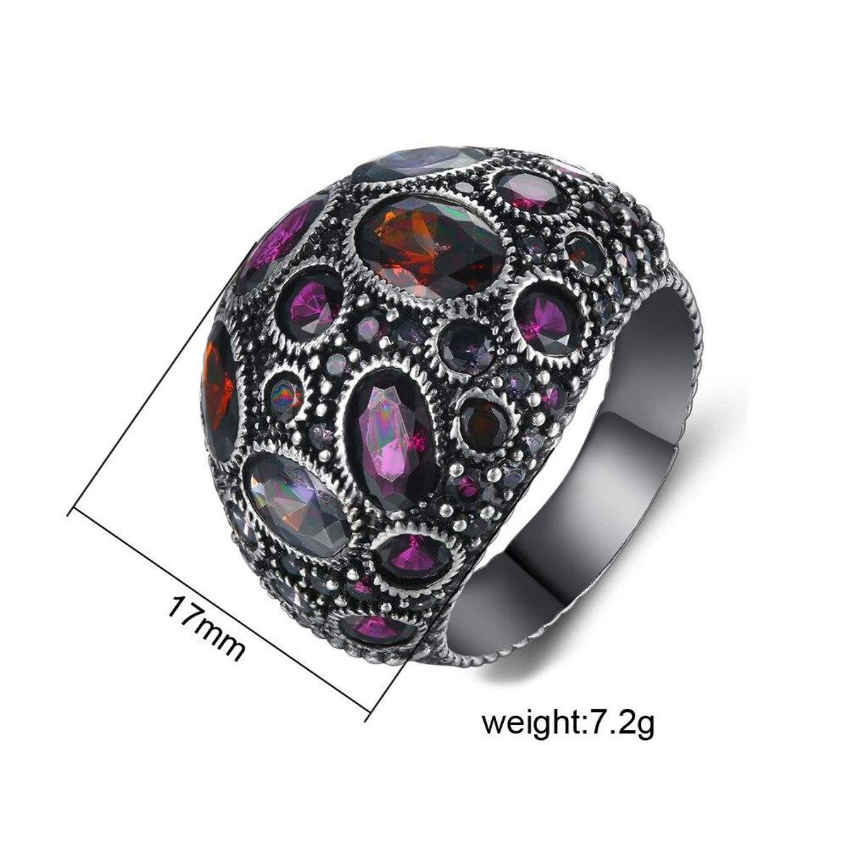 Trendy Multi Crystals Cubic Zirconia Ring – Accessories Online in Pakistan | Hanaya