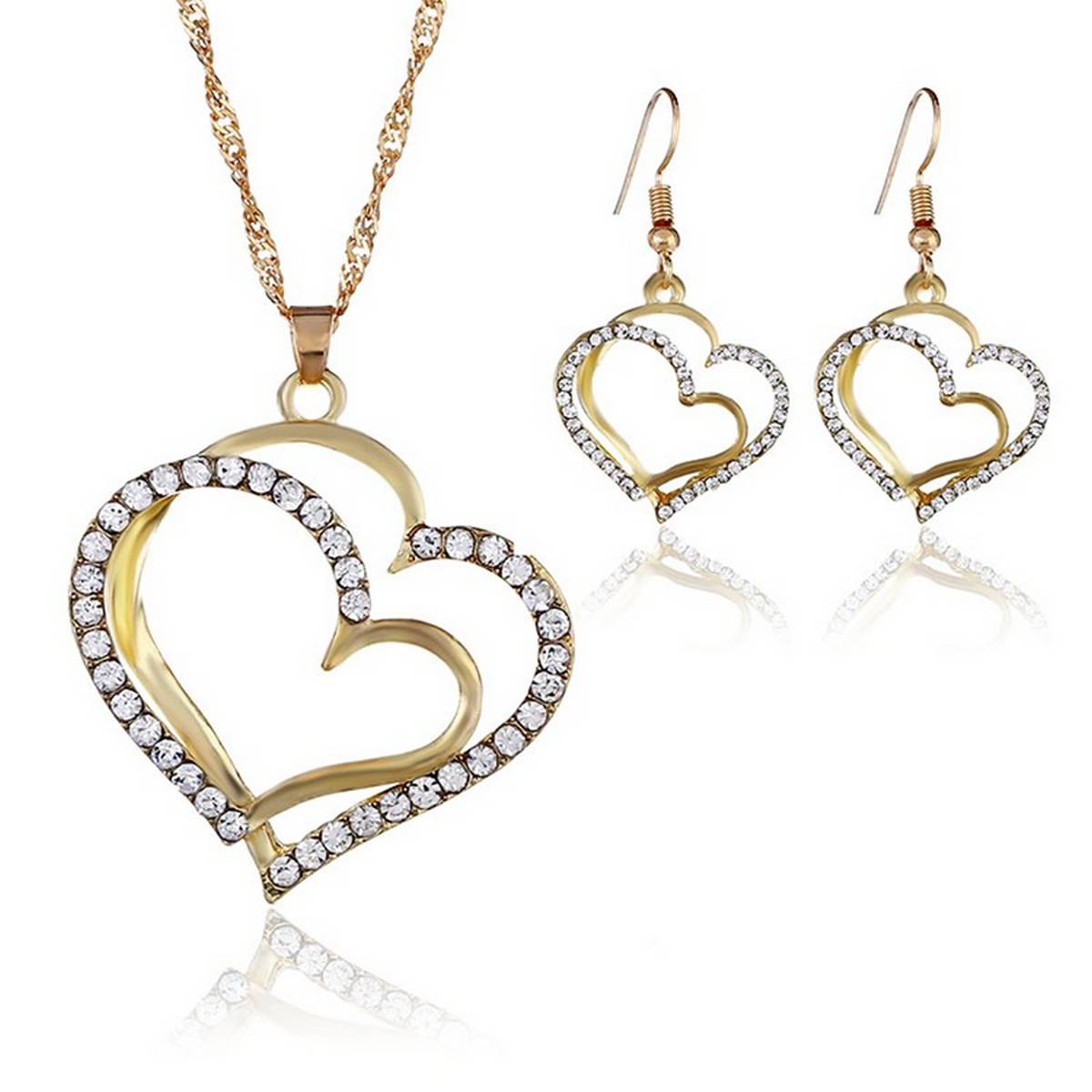 Trendy Classy Fully Crystal Crystal Earring & Necklace Jewelry Set