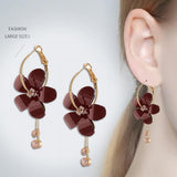 High Quality Crystal Flower Earrings – Elegant Petal Design for Women – Close Up – Earrings | Hanaya Pakistan