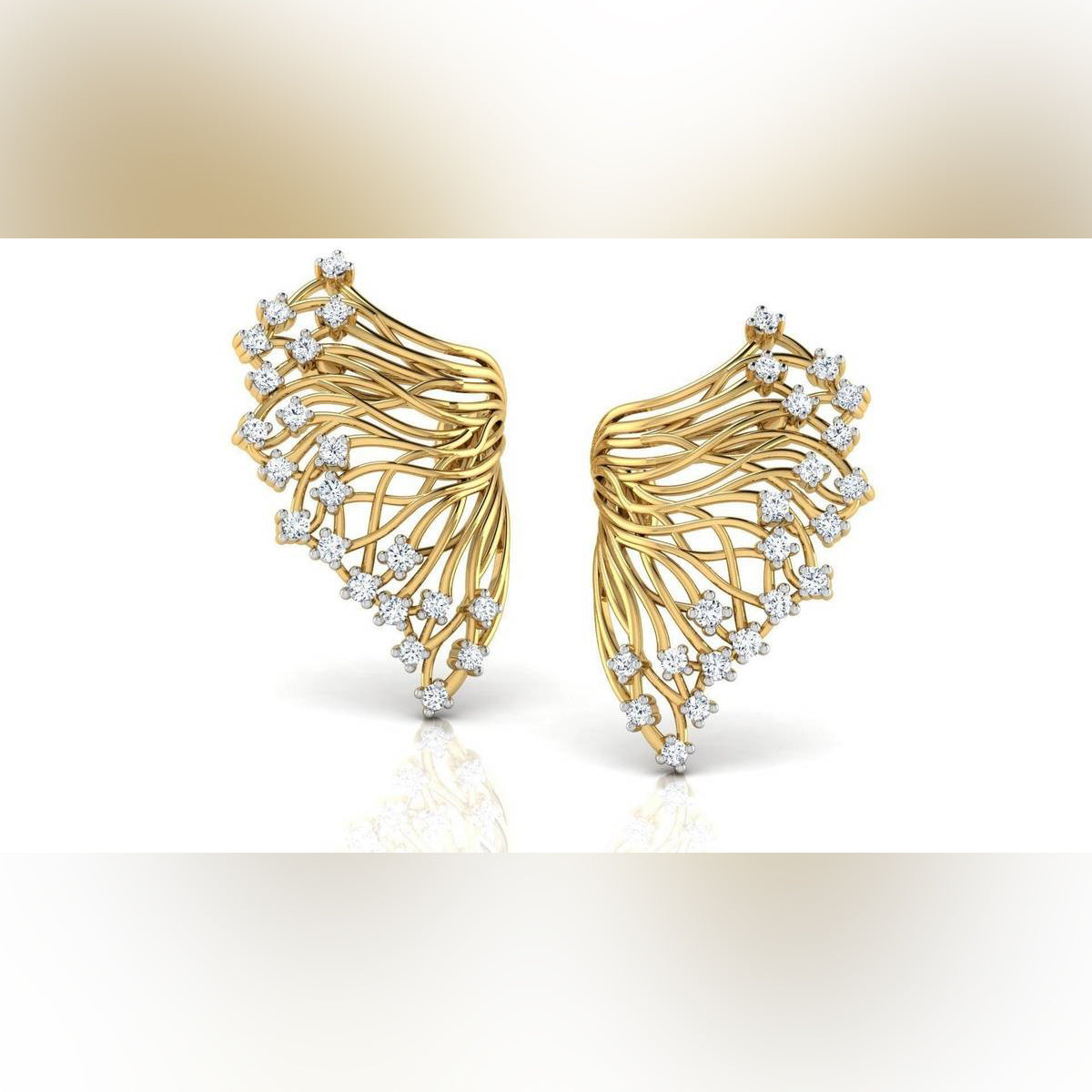 High Class Crystal CZ Stone Multi Layered Earring – Earrings Online in Pakistan | Hanaya