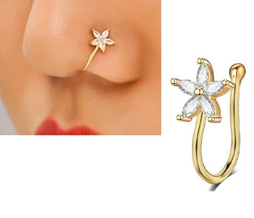 Stylish Clip On Nose Ring Non Piercing Heart Shape Fashion Jewelry – Nose Jewelry Online in Pakistan | Hanaya