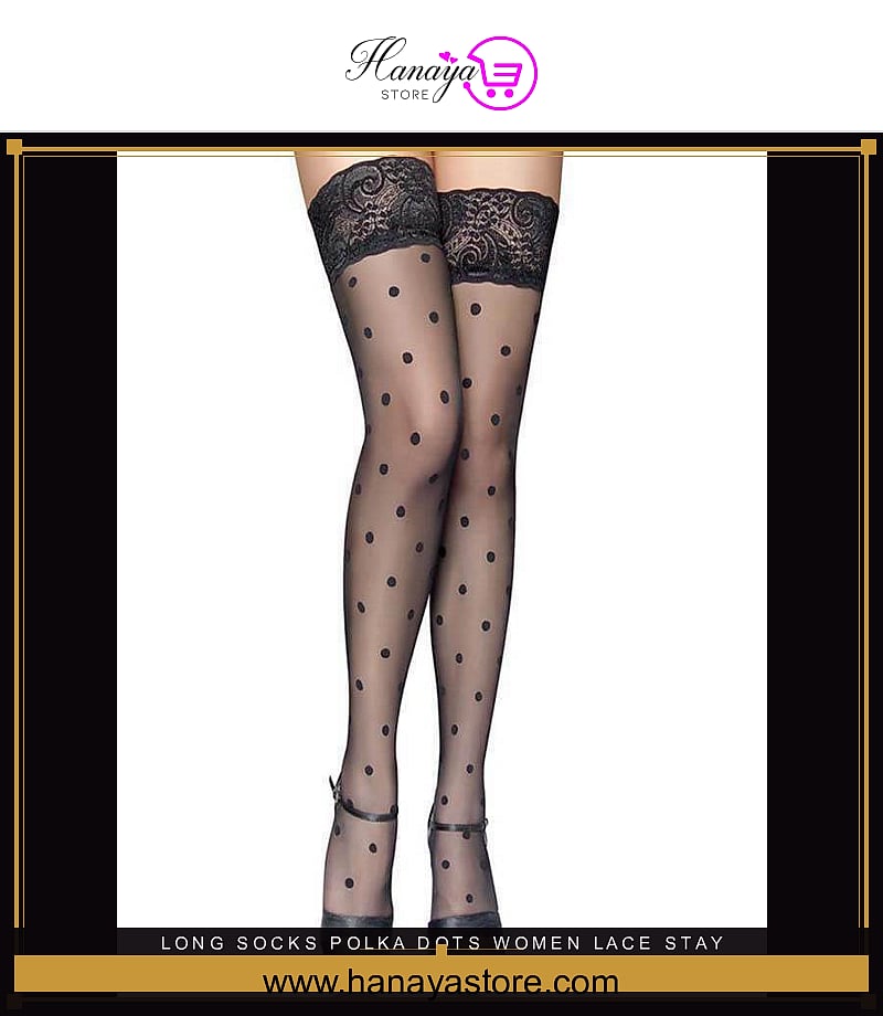 Long Socks Polka Dots Women Lace Stay Up Thigh High Hold Ups Stockings – Buy stockings, tights & leggings online in Pakistan