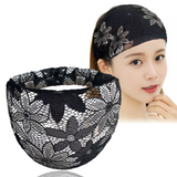 Hijab Headband Bohemian Yoga Headband for Women Sports Hairband, Non-Slip Workout Bandana, Cashew Flower Print Hair Accessory, Stretchy Fitness Headwear