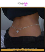 Rhinestone Heart Waist Chain women belt women belts for frock women – bracelet Online in Pakistan | Hanaya