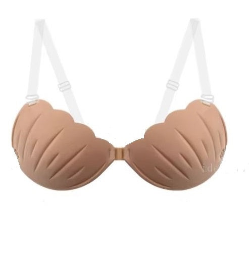 Sexy Invisible Bra with Brae Back Sticky Underwear Silicone Adhesive Backless Pushup Thicken Lingerie for Women – Image 2 of 2