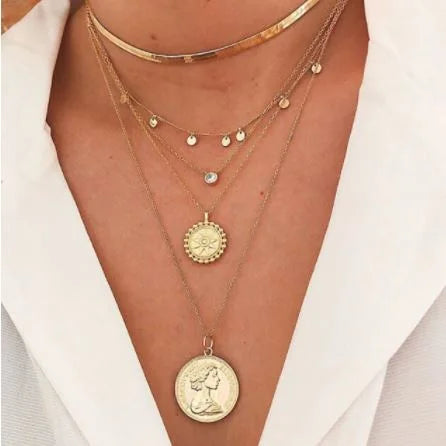 Trendy Classy Multi Layered Elegant Royal Necklace For Girls
