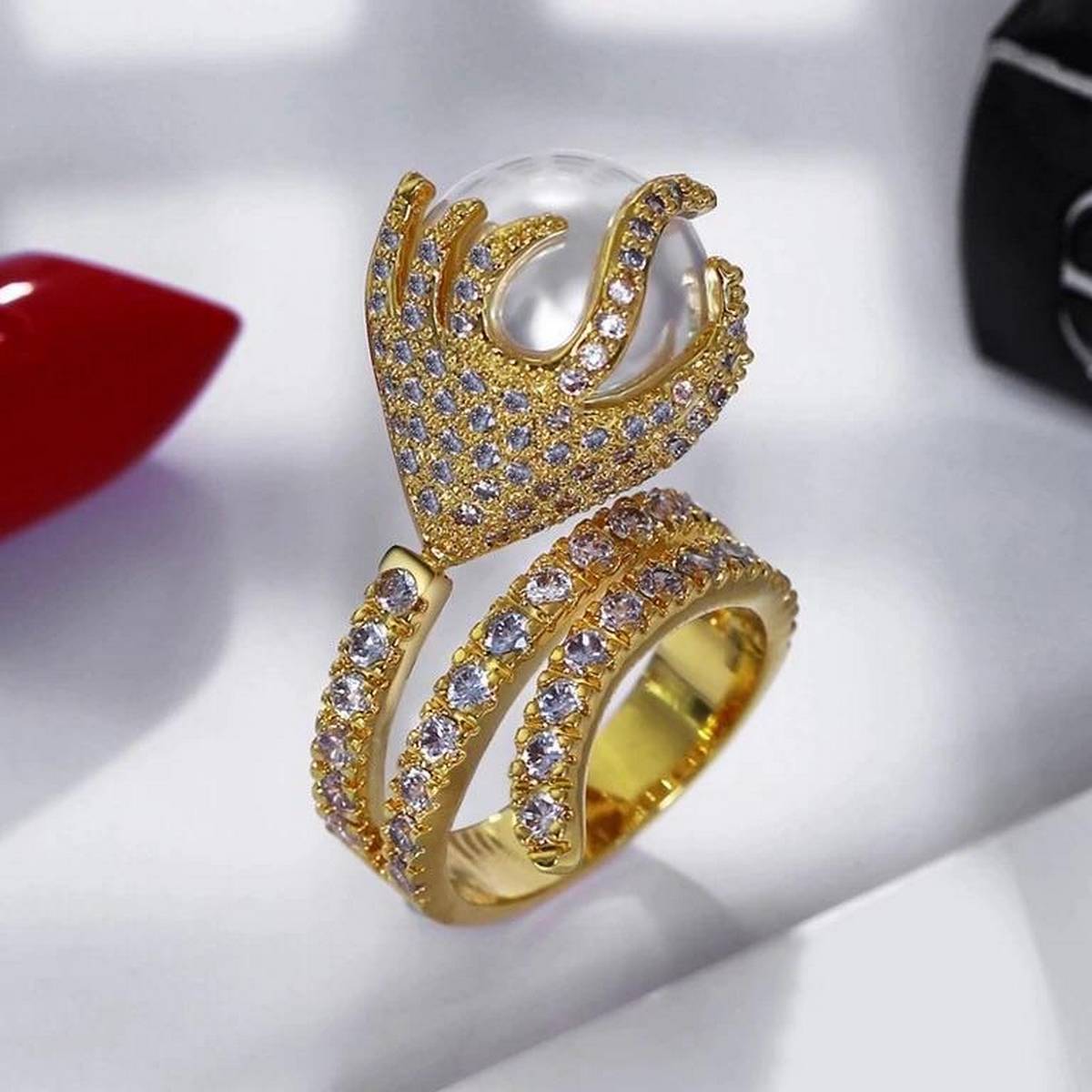High Class Elegant Trendy Cubic Zircon Ring For Women – Accessories Online in Pakistan | Hanaya