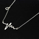 Trendy ECG Love Heartbeat Classy Elegant Necklace – Accessories Online in Pakistan | Hanaya