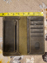 Genuine Leather Wallet for Men | Crazy Horse Pull-Up Cowhide Bifold Wallet with Card Slots & Cash Compartment