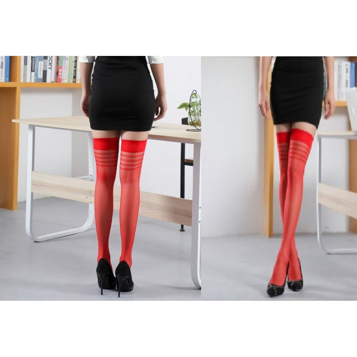 Comfort Sheer Elastic Silky Seamless Invisible Tights Sheer Classy Stockings Hold Ups – Image 2 of 4