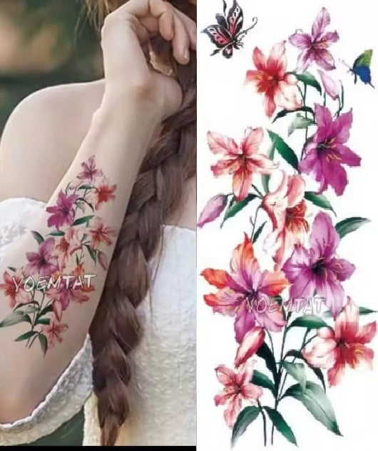 Waterproof Temporary Tattoo Sticker Face hand tattoo leg tattoo neck tattoo wrist tattoo thigh tattoo back tattoo arm ta