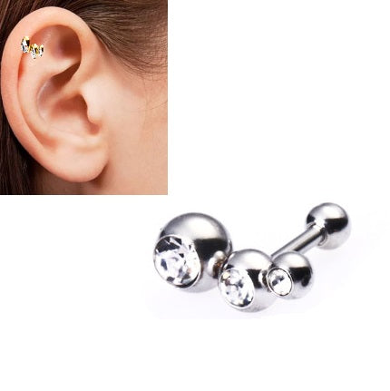 1 Piece Crystal Trendy Classy Cartilage Helix Stud Piercing Earring – Accessories Online in Pakistan | Hanaya