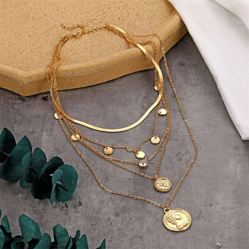 Trendy Classy Multi Layered Elegant Royal Necklace For Girls – Image 3 of 3