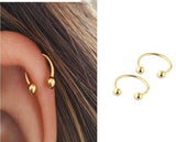 2 DAITH Pieces 10MM Cartilage Helix Stud 1.2MM 16G Tragus LOBE Ear SNUG Piercing Plug TRAGUS ROOK Horseshoe Earring For Gi...