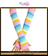 Stylish Trendy Classy Ribbed Knit Long Arm Warmers for Women Hijab Friendly Winter Gloves – Buy gloves online in Pakistan
