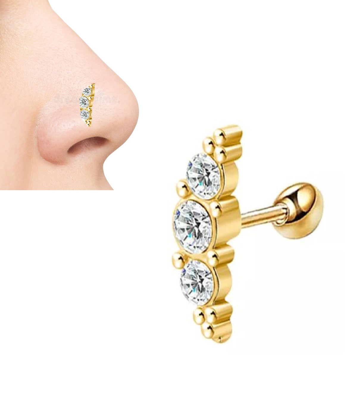 Helix Piercing Nose Ring 1pc Minimalist Fashion Jewelry – Buy nose jewelry online in Pakistan