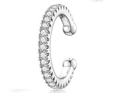 BIG Size Trendy 1 Piece Crystals Ear Cuff Earrings Adjustable Stylish Statement Jewelry – Close Up – Earrings | Hanaya Pak...