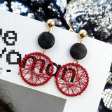 Trendy Exaggerated Big Circle Earrings Wild Circle Ring Pendant Earring – Earrings Online in Pakistan | Hanaya