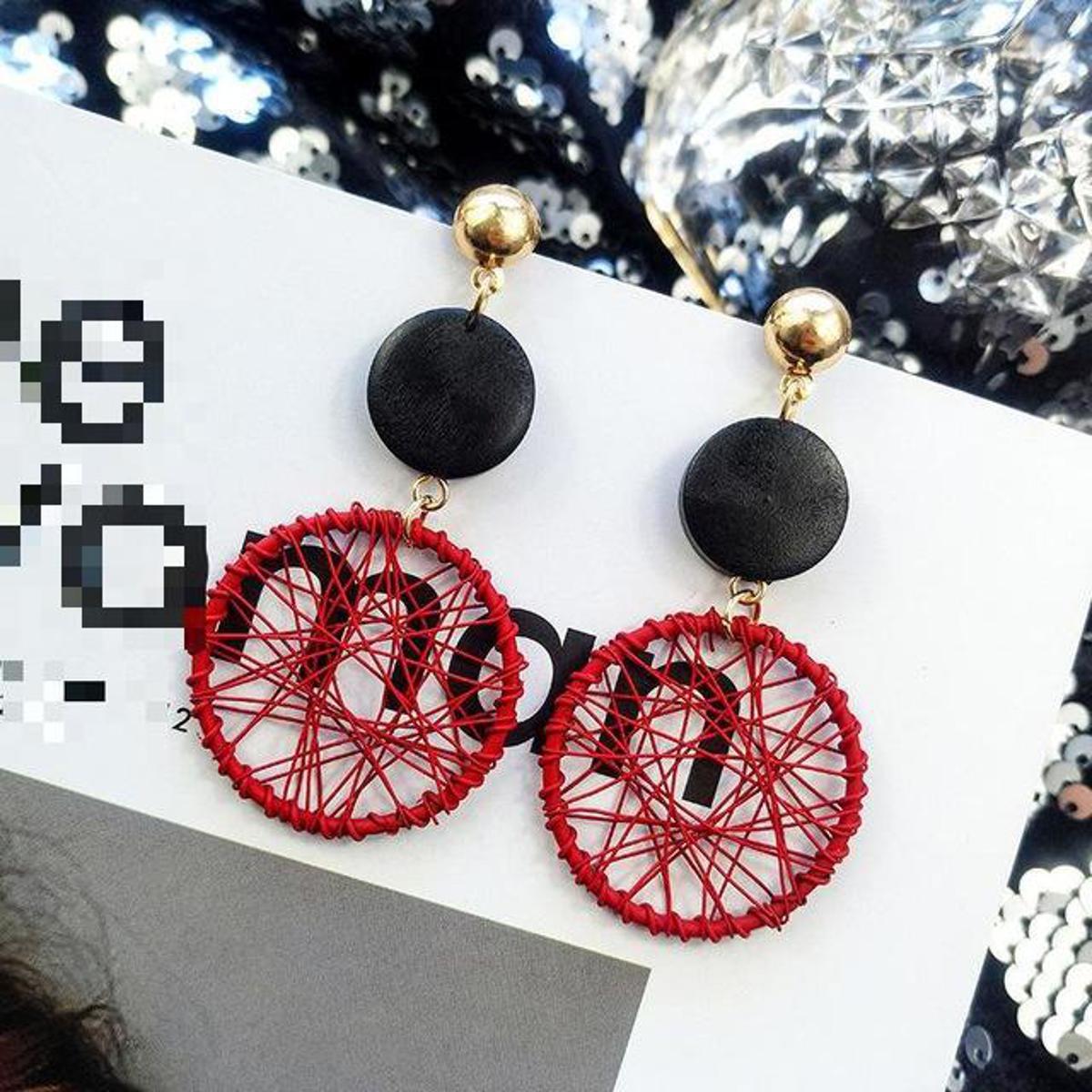 Trendy Exaggerated Big Circle Earrings Wild Circle Ring Pendant Earring – Earrings Online in Pakistan | Hanaya