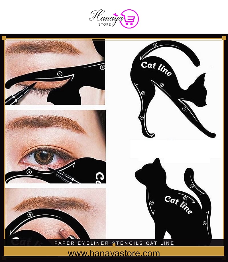 Paper Eyeliner Stencils Cat Line Eyeliner Stencils Eyeliner Stamps – Accessories Online in Pakistan | Hanaya