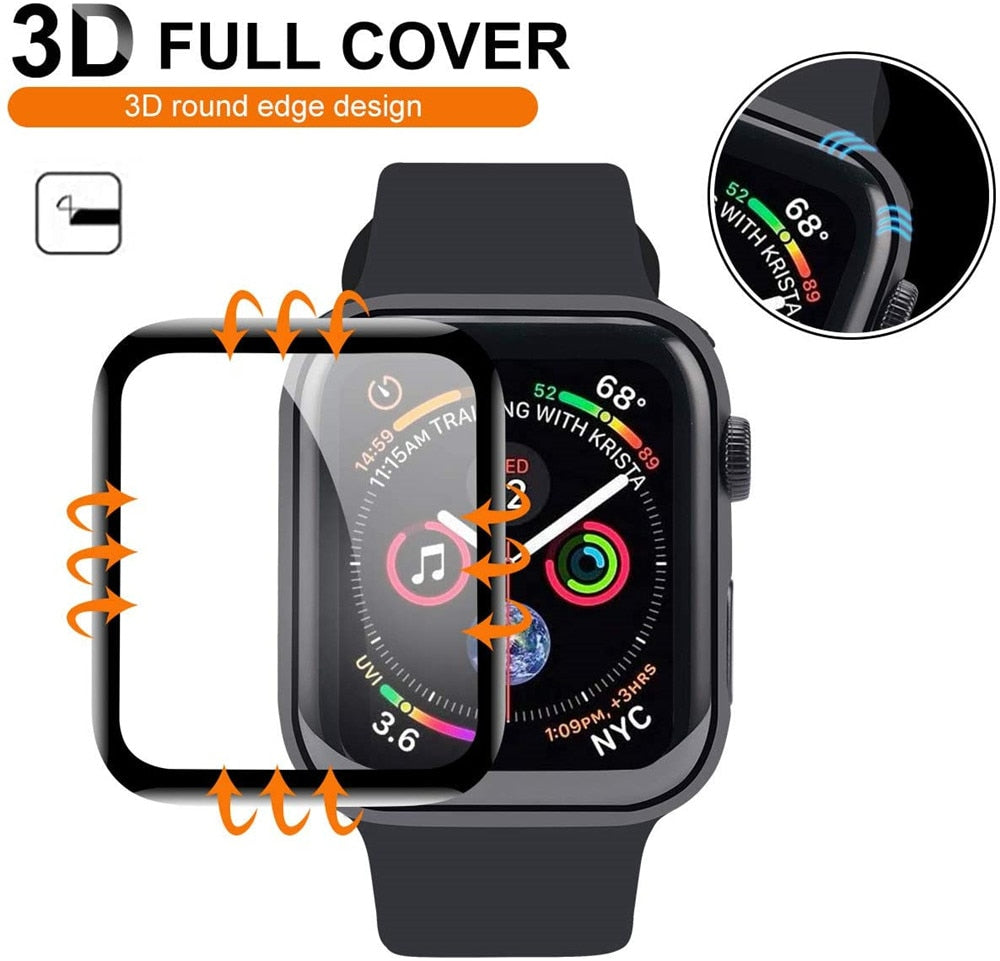 3D Soft Full Covered Transparent Screen Protector Compatible for APPLE iWatch 44mm Series 4/5/6 – View 4 – Accessories | H...