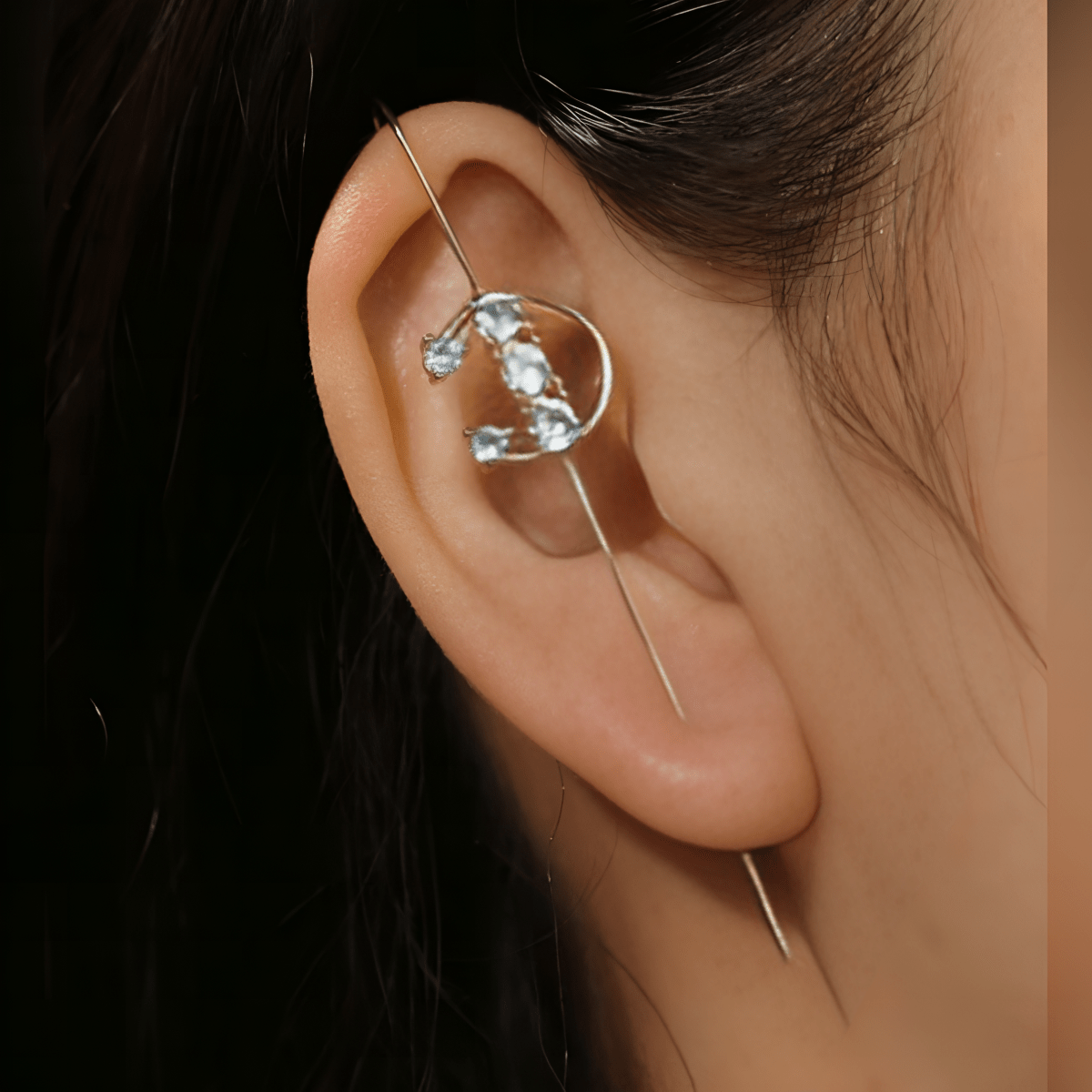 Fashion Pair Needle Ear Wrap Hook Classy Royal Party Trendy Earrings - Hanaya Store