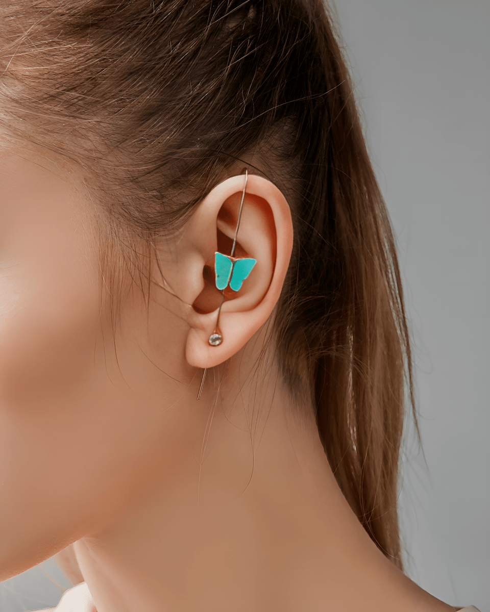 Fashion Premium Ear Wrap Crystal Hook Classy Royal Party Trendy Earrings - Hanaya Store